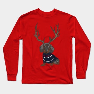 Deer Dachshund Long Sleeve T-Shirt